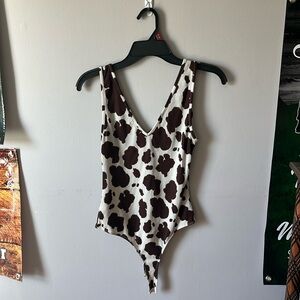 Cow Print Bodysuit